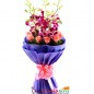 Beautiful 6 Purple with 10 Pink Flower Bouquet