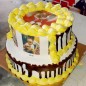 3 KG 2 Tier Black Forest  Photo Cake 