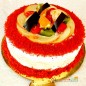  half kg red velvet fruit cake round shape