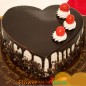 1kg eggless choco vanilla cake heart shape