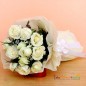 12 white roses bouquet