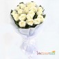 20 white roses bouquet