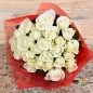 30 white roses bouquet
