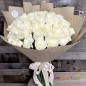 50 white roses bouquet