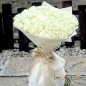 40 white roses bouquet
