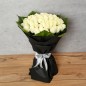 45 white roses bouquet