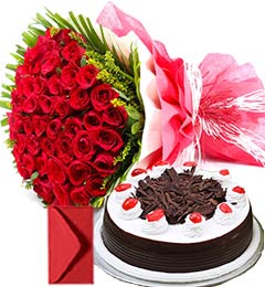 send Just Flower Cake Combo Gifts delivery