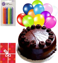 send Yummy Eggless Chocolate Truffle Cake N Gifts delivery