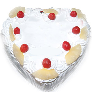 1Kg Heart Shape Pineapple Cake