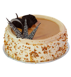 send 1Kg Eggless Butter Scotch Cake delivery