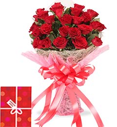 send 25 Red Roses Bouquet  delivery