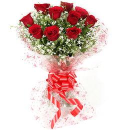 send 10 Red Roses Flower Bouquet delivery