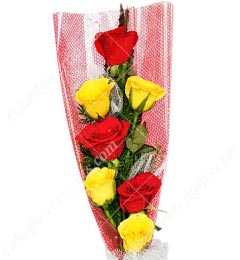 7 Red Yellow Roses