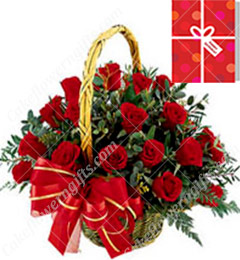 send 30 Red Roses Basket delivery