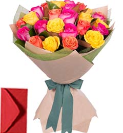 send 30 Mix Roses Bouquet delivery