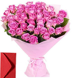 send 35 Mix Roses Bouquet delivery