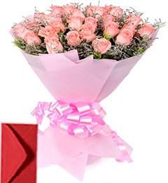 send 40 Pink Roses Bouquet delivery