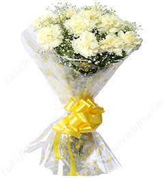 send 10 white Carnations Bouquets delivery