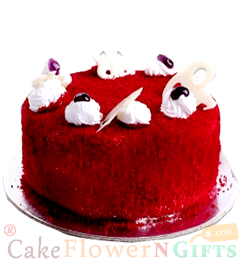 send 500gms Eggless Red Velvet Cake delivery