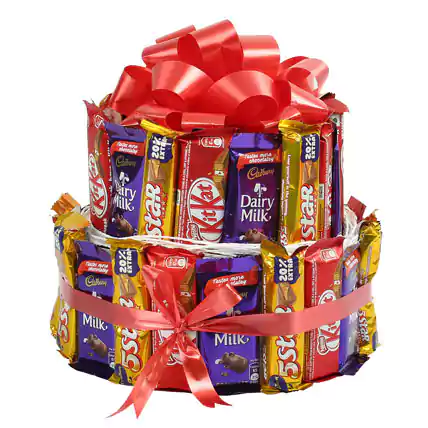send Cadbury Dairy Milk KitKat Five Star Designer Chocolate Bouquet delivery