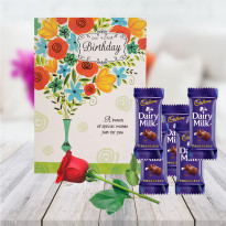 send 1 Rose 1 Card 5 Chocolate delivery