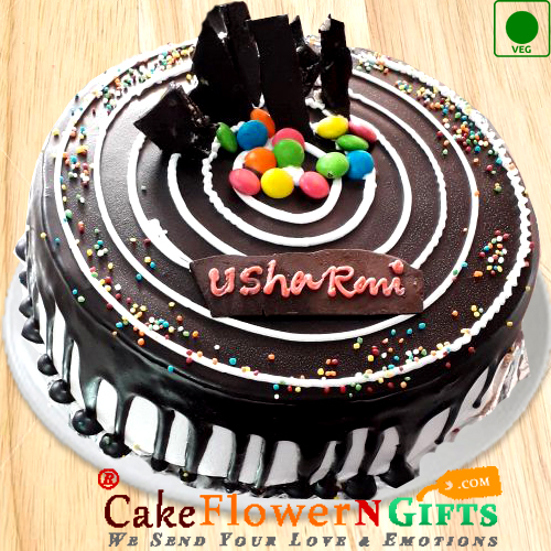 Half Kg Choco Vanilla Eggless Cake