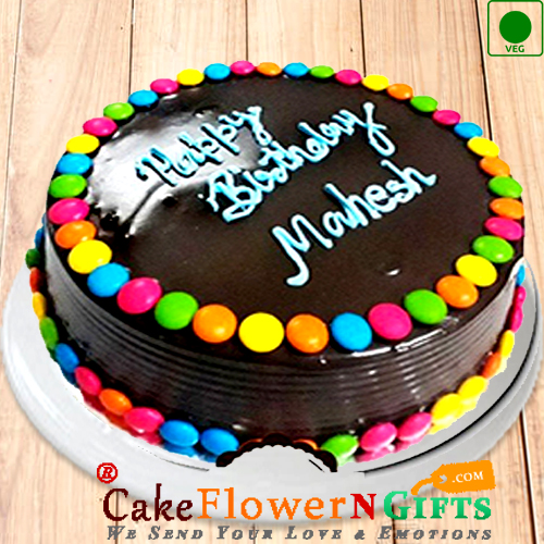 1kg Eggless Chooclate Jems Cake