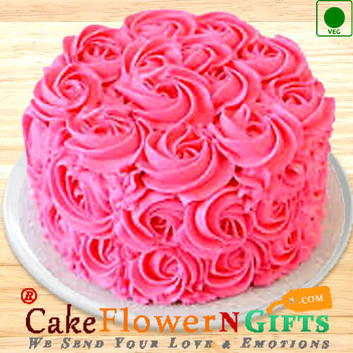Half kg Eggless Roses Chocolate Cake 