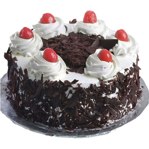 send Half Kg Eggless black forest cake delivery