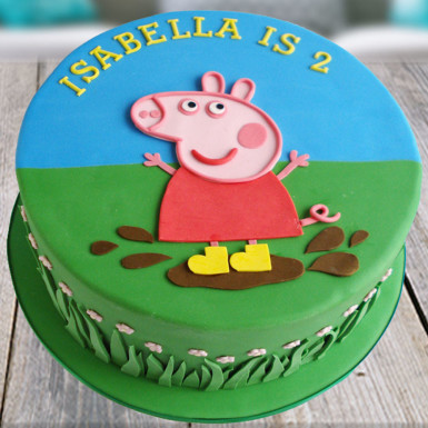 send 2kg Designer Peppa Pig Fondant Cake delivery