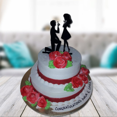  2 tier fondant cake 3kg