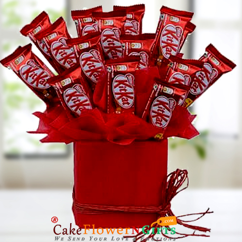 send kit kat chocolates bouquet delivery