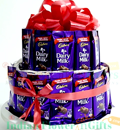 send New Dairy Milk Chocolate Bouquet Arrangement delivery