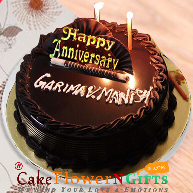 send half kg eggless tempting chocolate truffle cake delivery