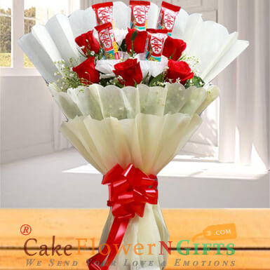 send kitkat chocolate bouquet delivery