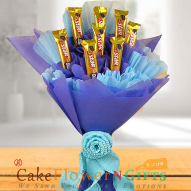 send 5 star chocolate bouquet delivery