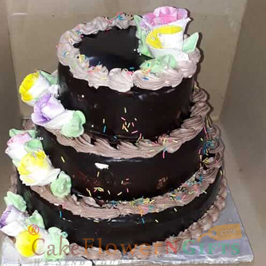 send 3 Tier Chocolate Cake delivery