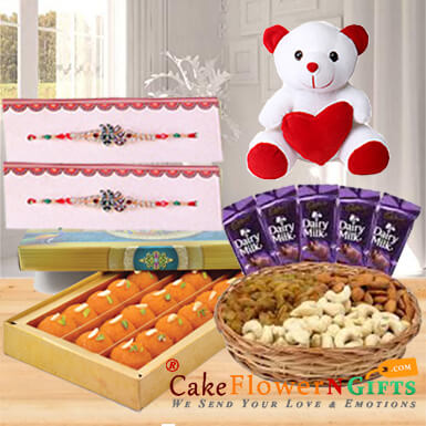 send ghee ladoo dry fruit chocolate rakhi teddy gift delivery