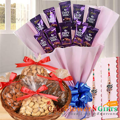 send 1kg dry fruits chocolate bouquet rakhi gifts delivery
