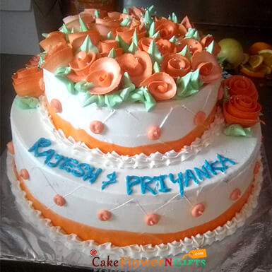 send 2 Tier vanilla cake 3 kg delivery