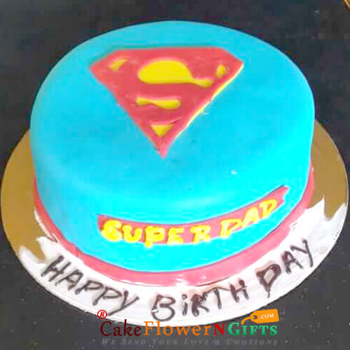 send 2kg super dad designer cake delivery