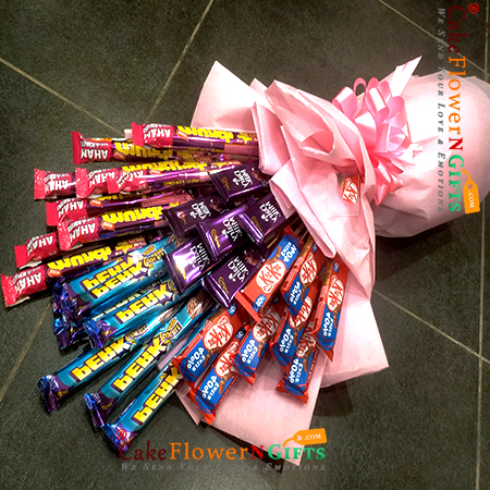 send mix dairy milk perk munch munch chocolate bouquet delivery