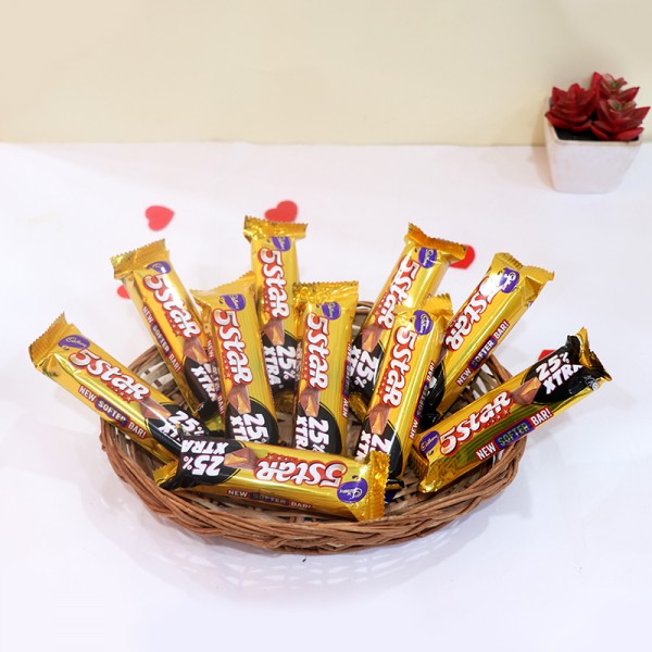 send 10 Five Star Chocolate Basket Arrangement delivery