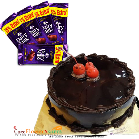 send Half Kg Chocolate Cake n Chocolate Starter delivery