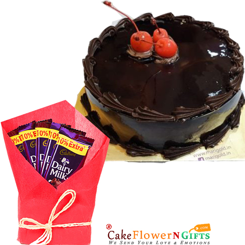 send 1Kg chocolate cake  Cadbury Dairy Milk Chocolates Gifts delivery