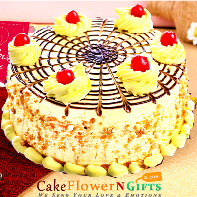 send half kg eggless affable butterscotch delivery