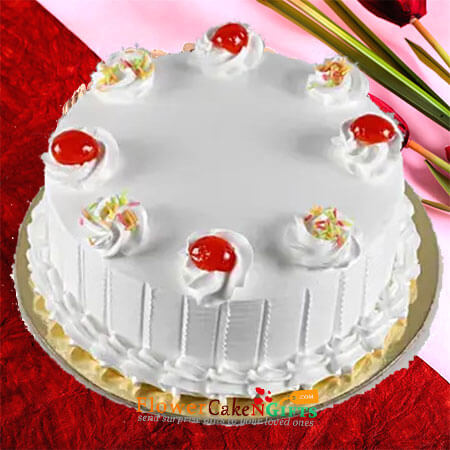 send half kg fresh vanilla cake  delivery