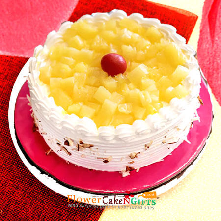 send half kg eggless fresh pineapple cream cake delivery