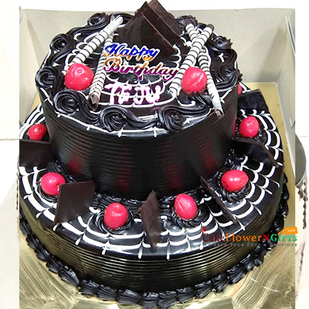 send 2kg 2 tier chocolate cake delivery