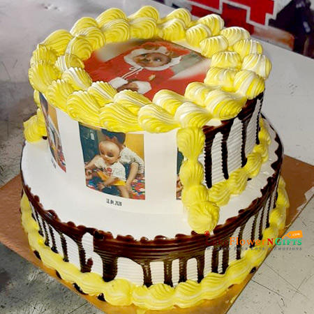 send 3 KG 2 Tier Black Forest  Photo Cake  delivery